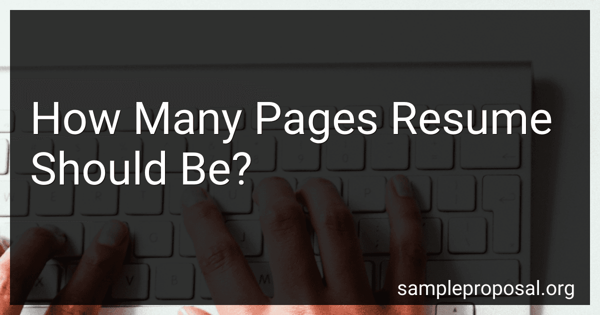 How Many Pages Resume Should Be? image