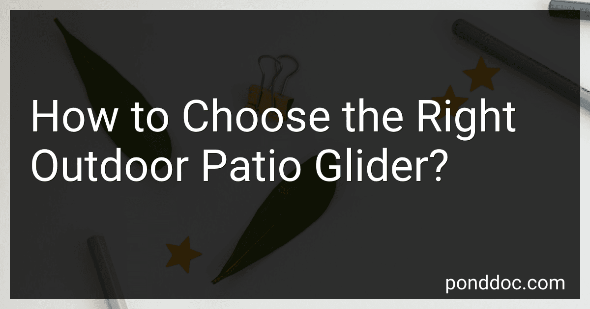 How to Choose the Right Outdoor Patio Glider? image