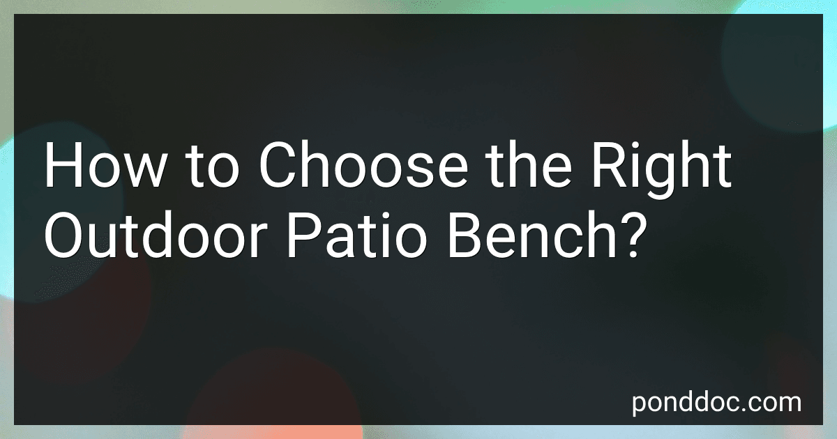 How to Choose the Right Outdoor Patio Bench? image