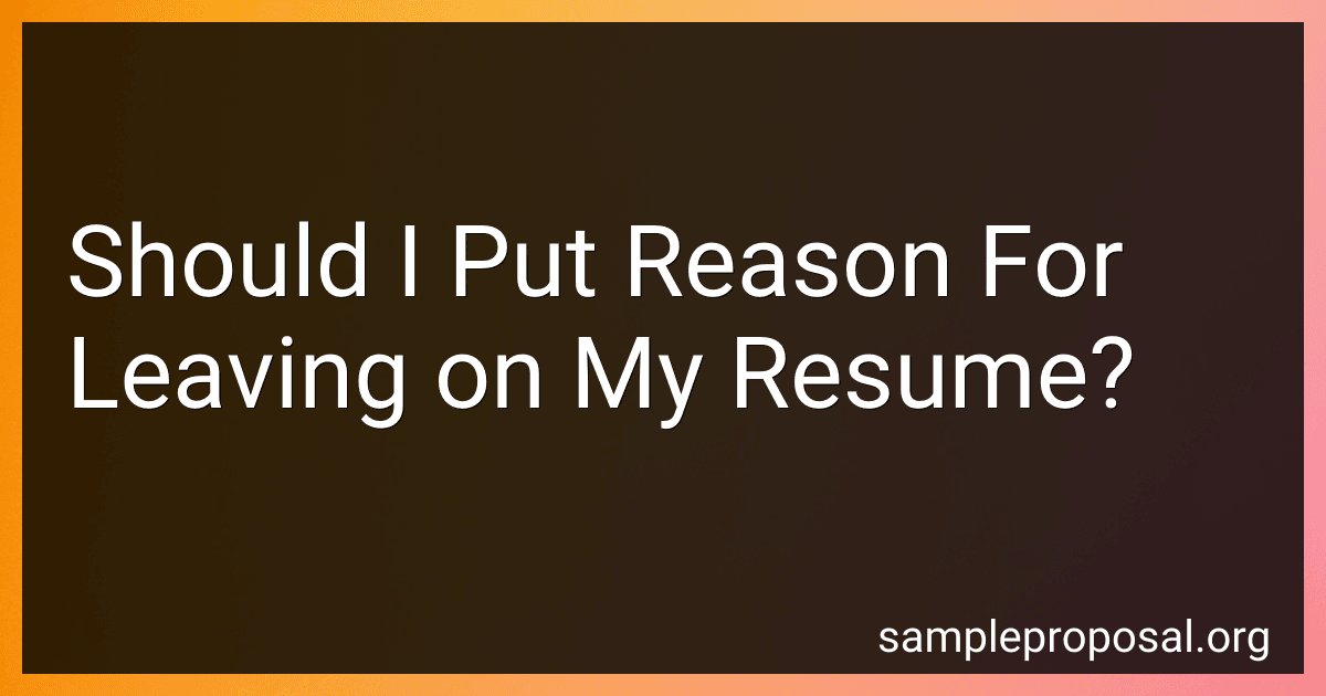 Should I Put Reason For Leaving on My Resume? image