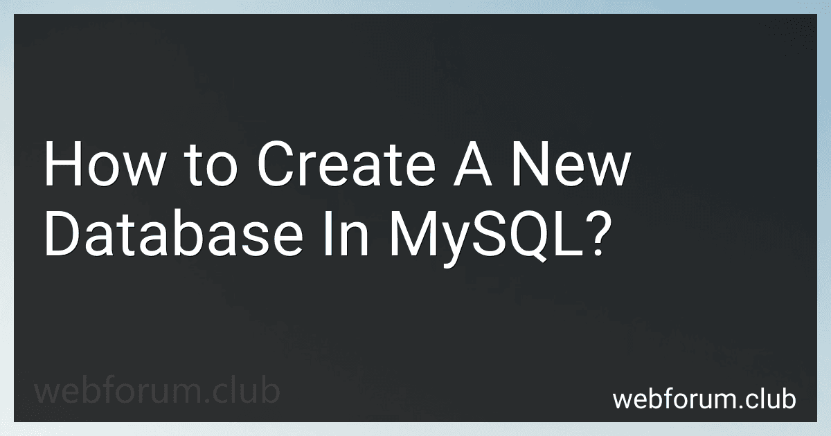 How to Create A New Database In MySQL? image