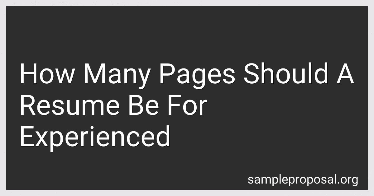 How Many Pages Should A Resume Be For Experienced image