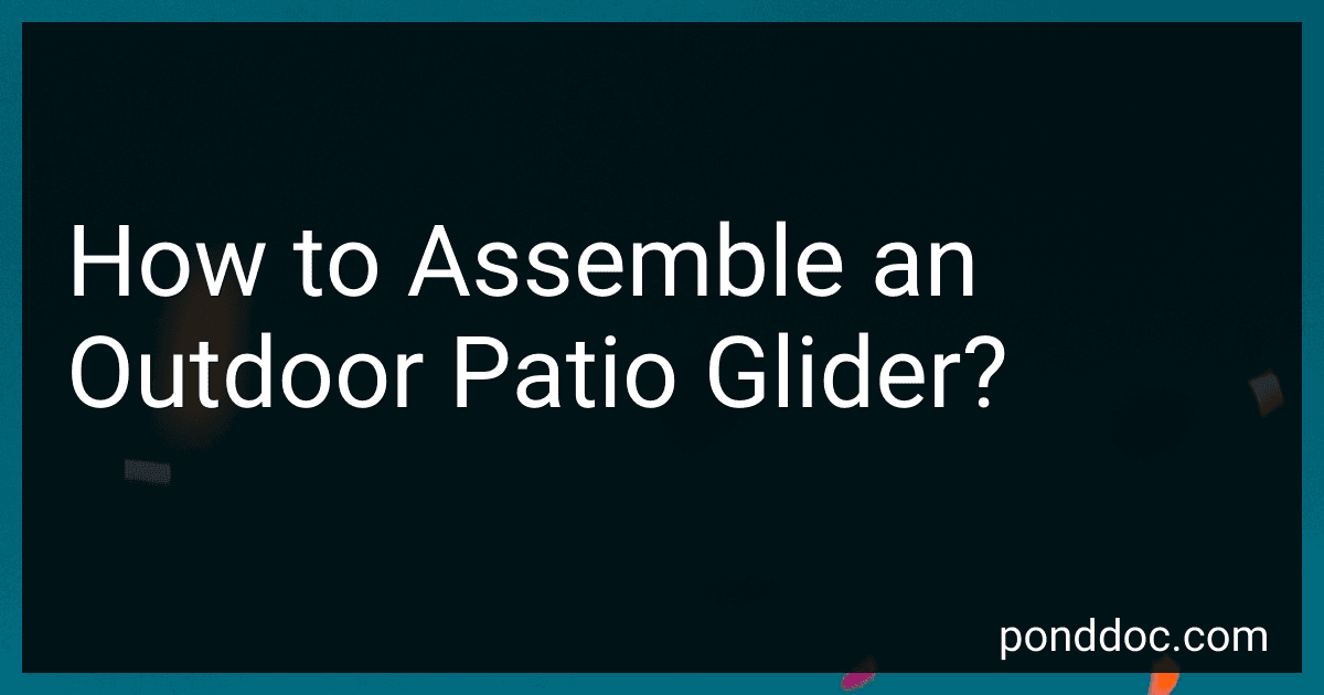 How to Assemble an Outdoor Patio Glider? image