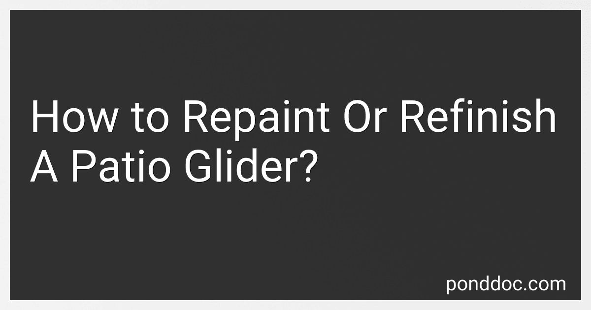 How to Repaint Or Refinish A Patio Glider? image