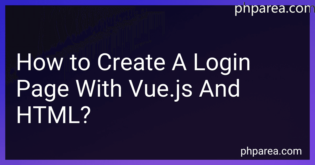 How to Create A Login Page With Vue.js And HTML? image
