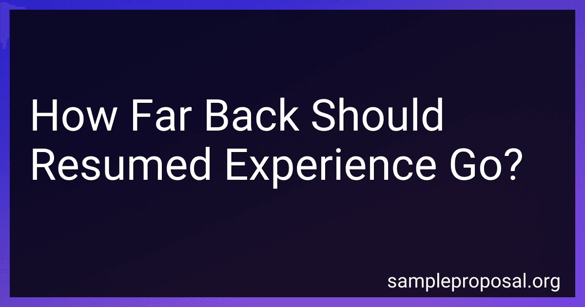 How Far Back Should Resumed Experience Go? image