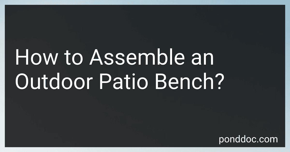 How to Assemble an Outdoor Patio Bench? image