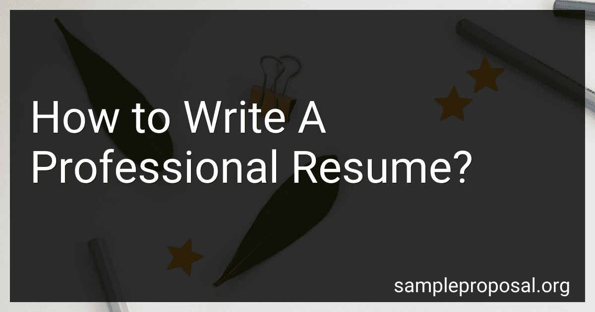 How to Write A Professional Resume? image