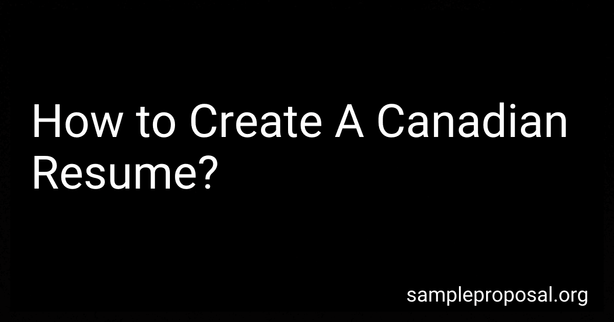 How to Create A Canadian Resume? image