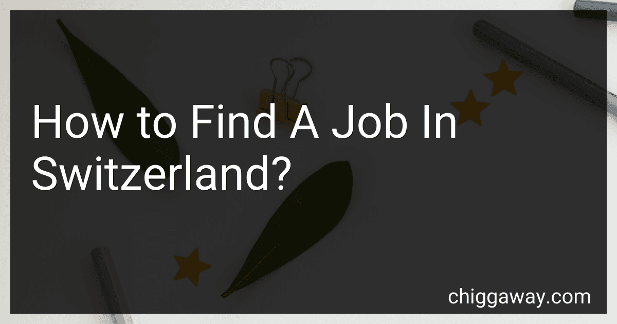 How to Find A Job In Switzerland? image