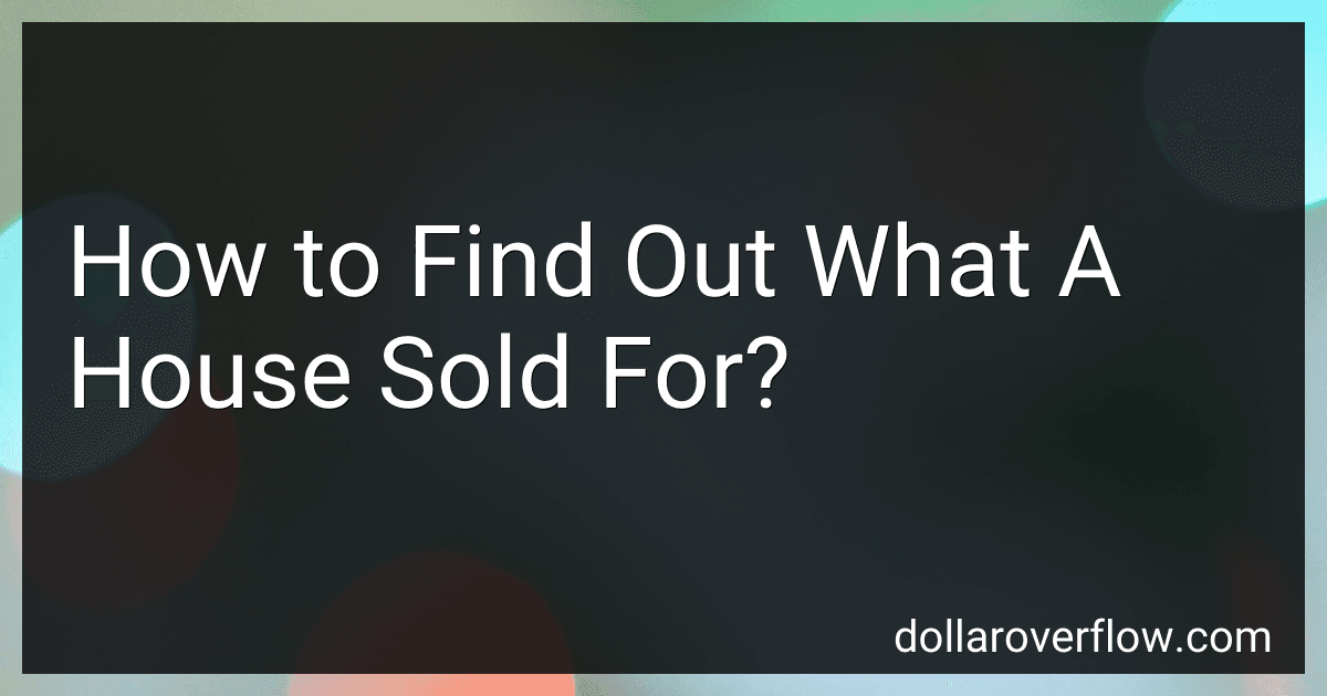How to Find Out What A House Sold For? image