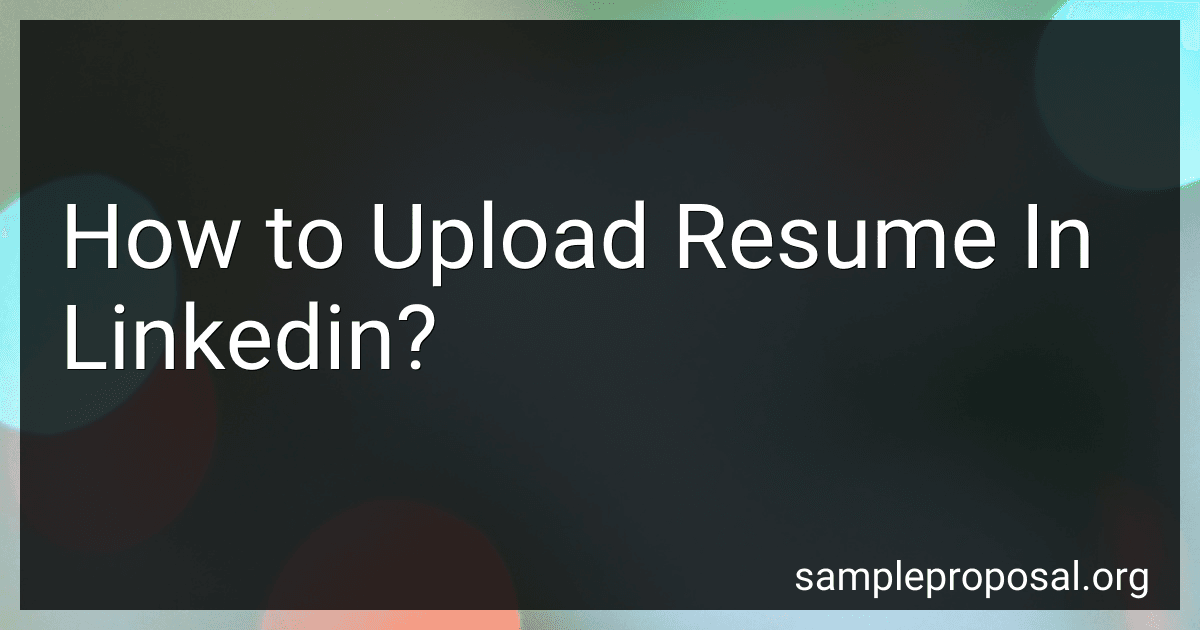 How to Upload Resume In Linkedin? image