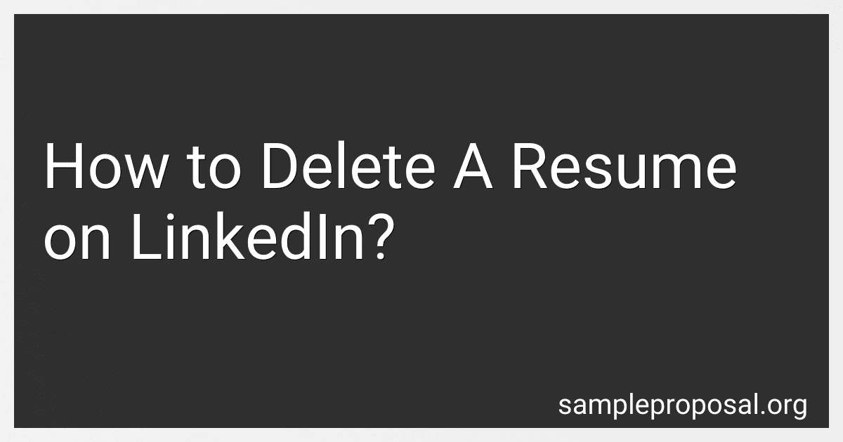How to Delete A Resume on LinkedIn? image