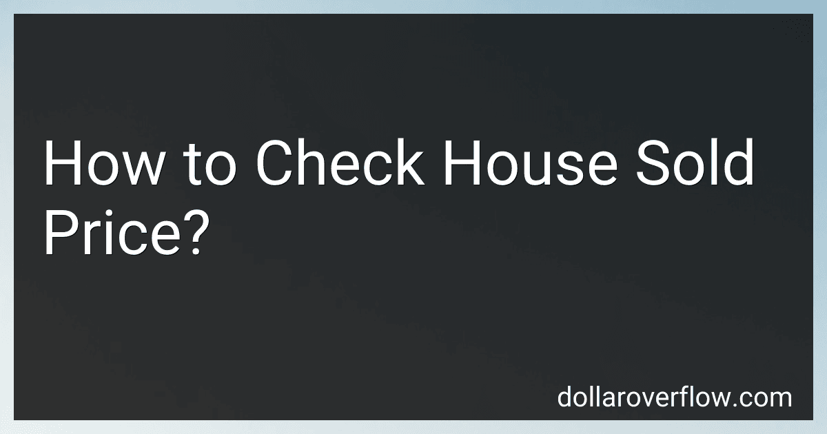 How to Check House Sold Price? image