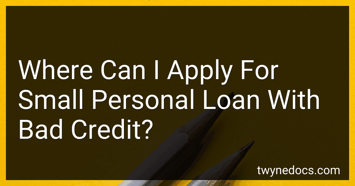 Where Can I Apply For Small Personal Loan With Bad Credit? image