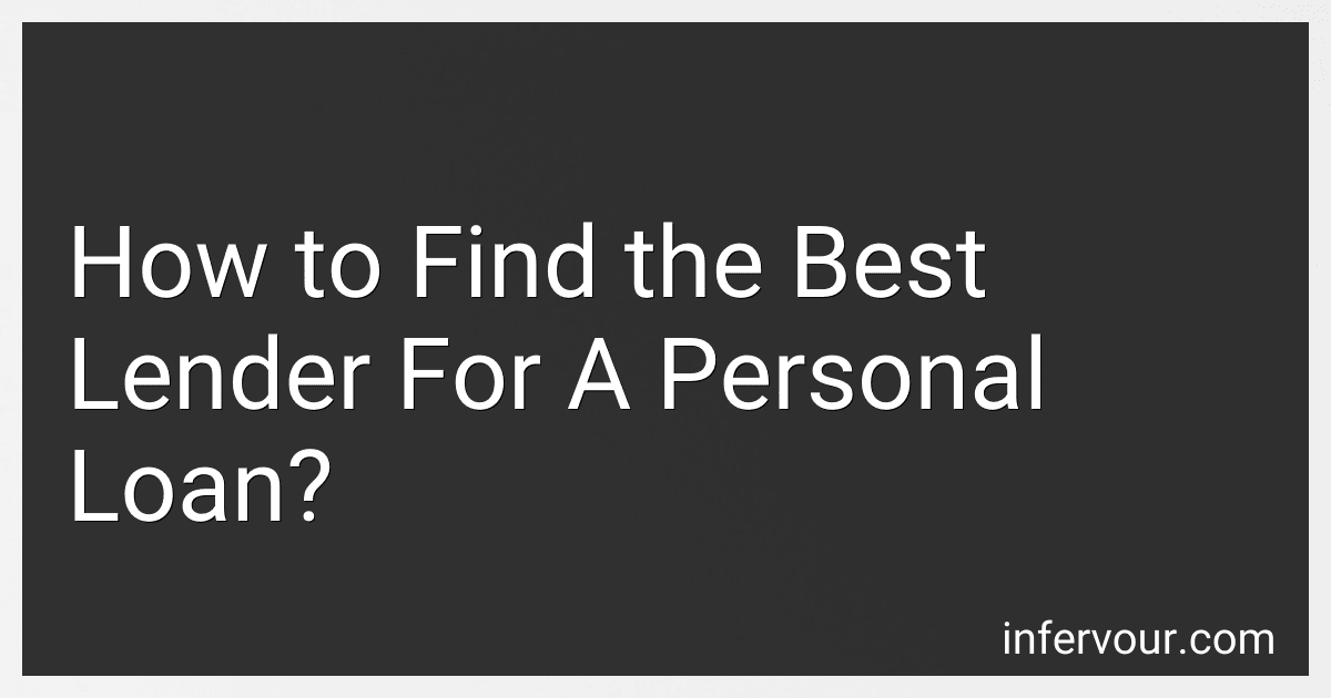 How to Find the Best Lender For A Personal Loan? image