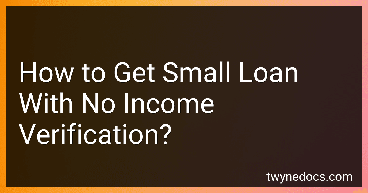 How to Get Small Loan With No Income Verification? image