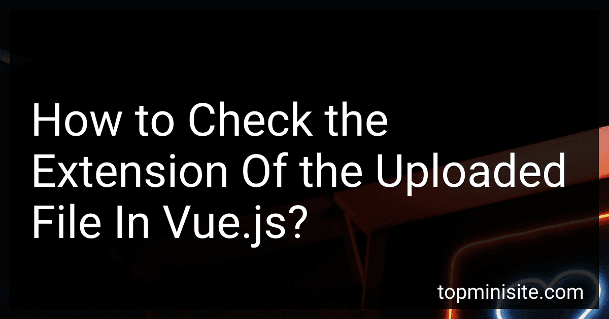 How to Check the Extension Of the Uploaded File In Vue.js? image