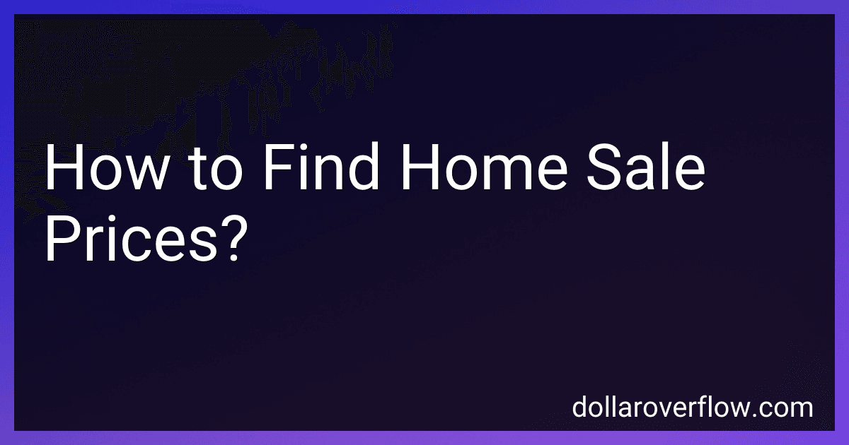 How to Find Home Sale Prices? image