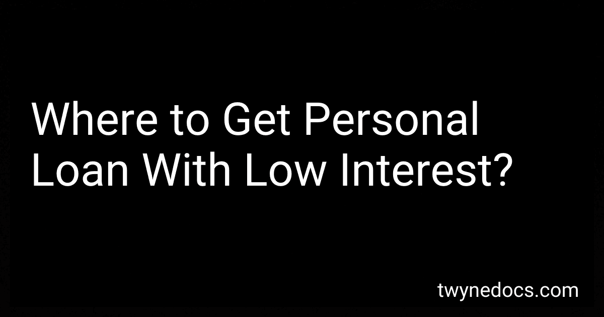 Where to Get Personal Loan With Low Interest? image