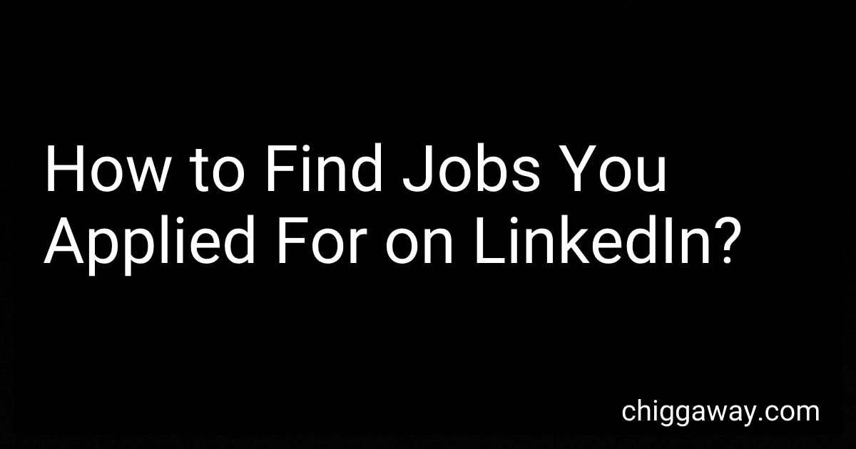 How to Find Jobs You Applied For on LinkedIn? image