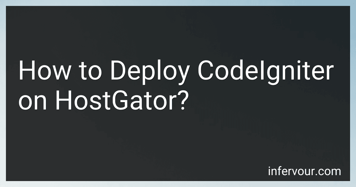 How to Deploy CodeIgniter on HostGator? image