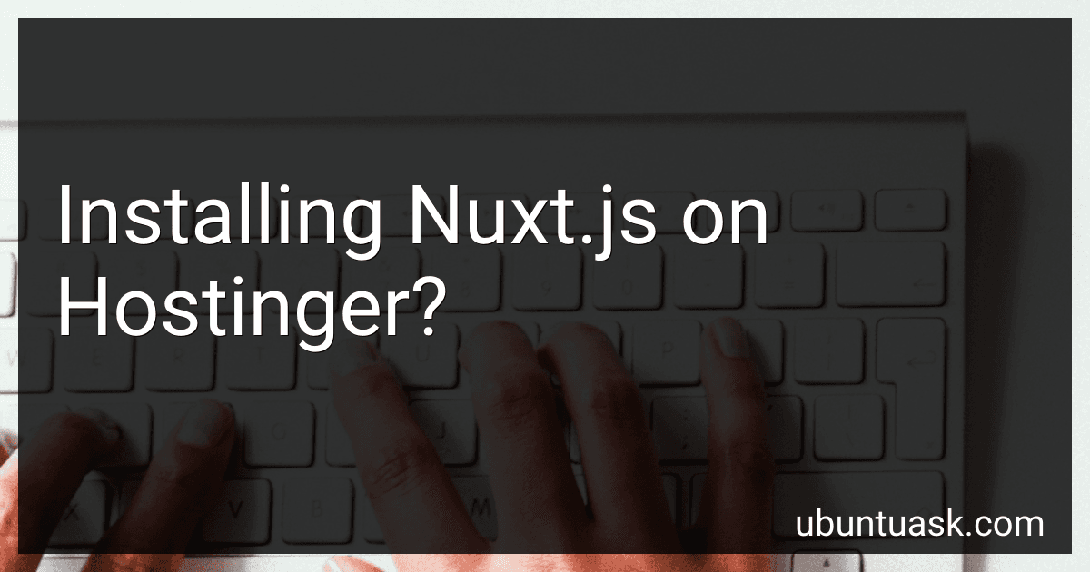 Installing Nuxt.js on Hostinger? image