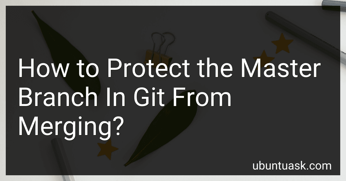 How to Protect the Master Branch In Git From Merging? image