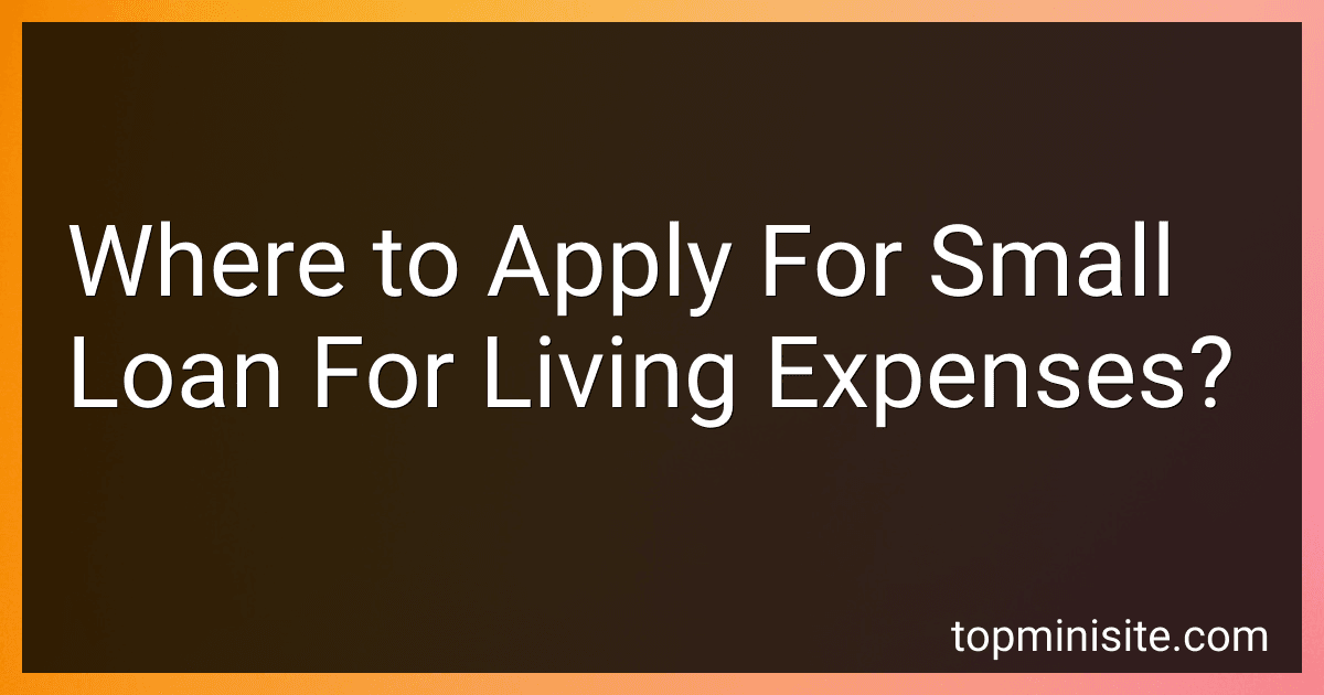 Where to Apply For Small Loan For Living Expenses? image