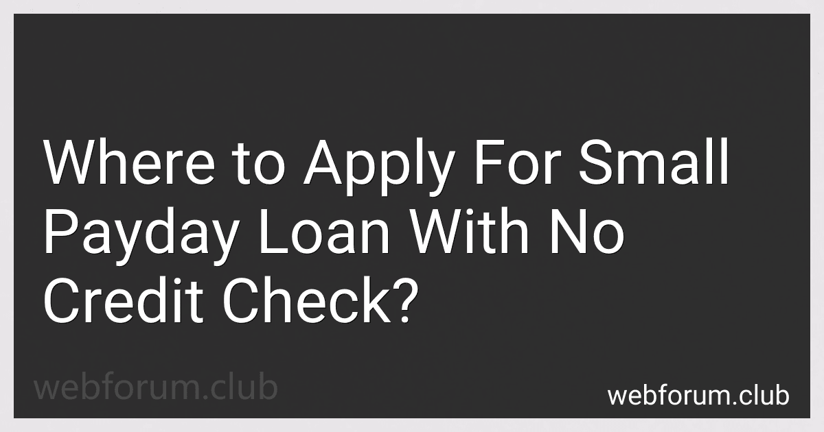Where to Apply For Small Payday Loan With No Credit Check? image