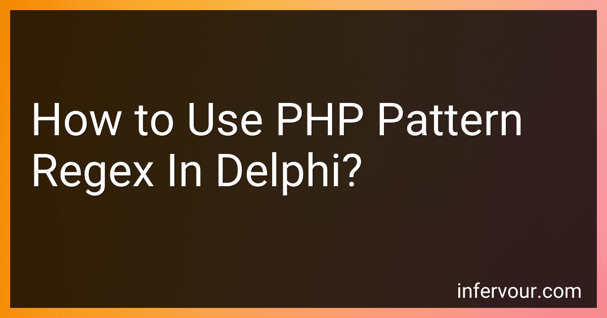 How to Use PHP Pattern Regex In Delphi? image