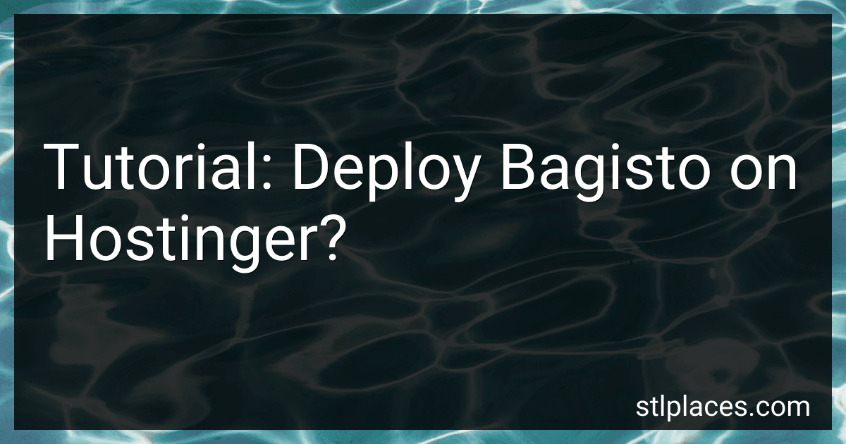 Tutorial: Deploy Bagisto on Hostinger? image
