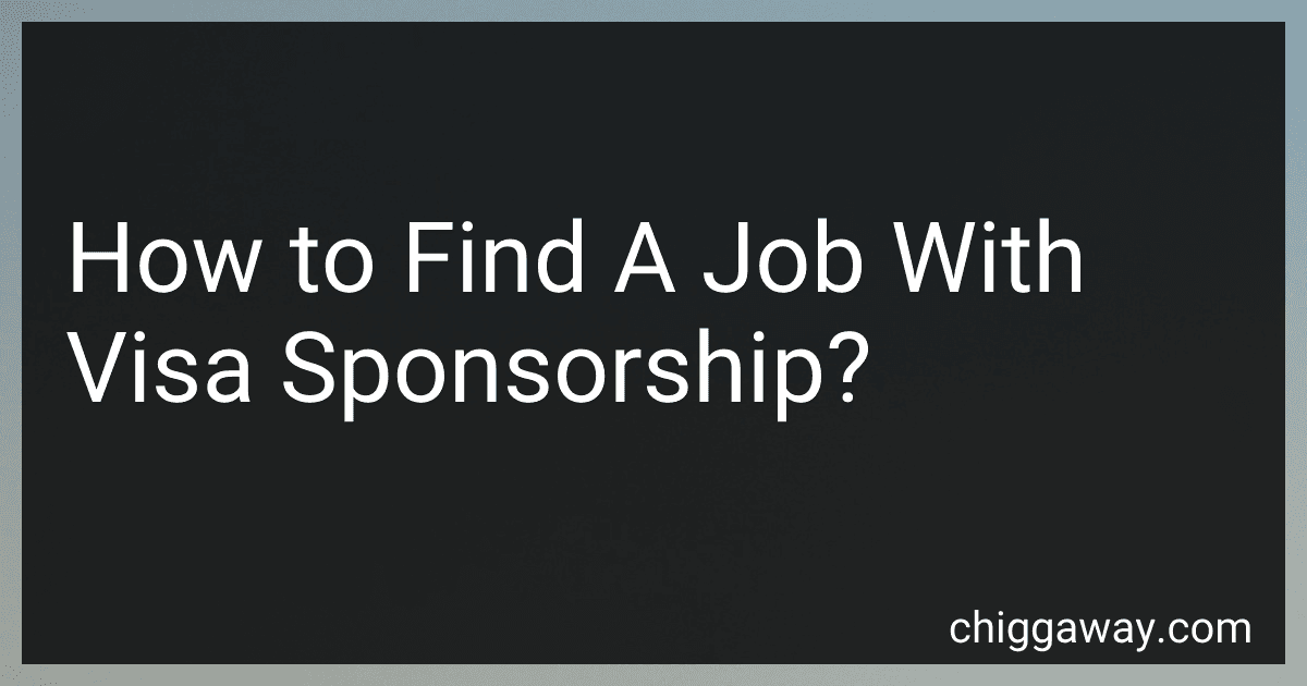 How to Find A Job With Visa Sponsorship? preview