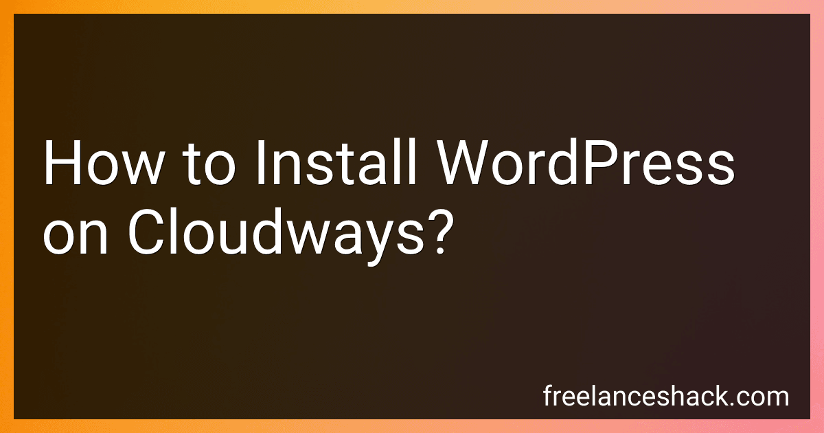 How to Install WordPress on Cloudways? image