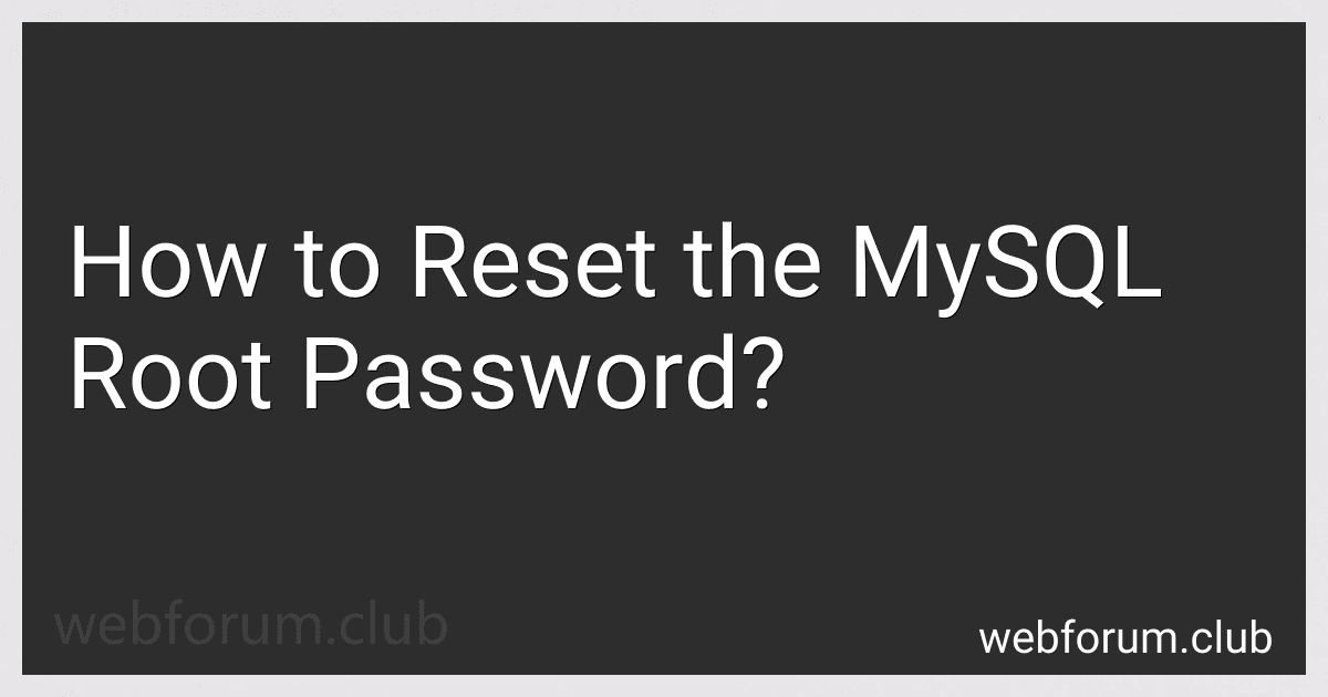 How to Reset the MySQL Root Password? image