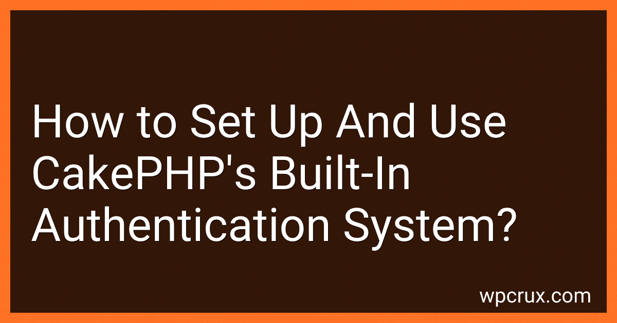 How to Set Up And Use CakePHP's Built-In Authentication System? image
