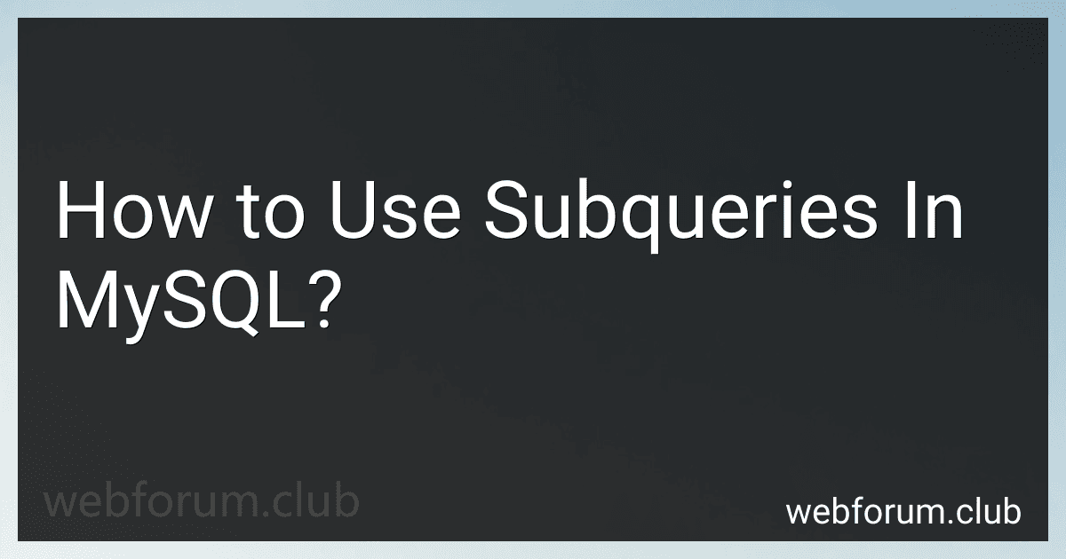 How to Use Subqueries In MySQL? image