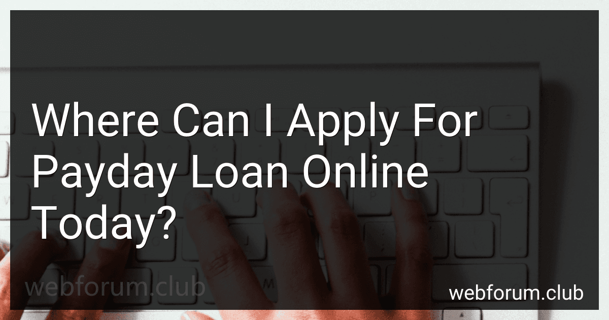 Where Can I Apply For Payday Loan Online Today? image