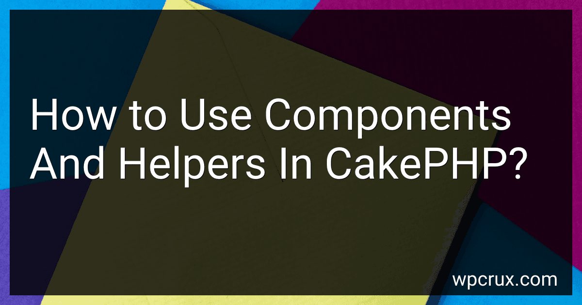 How to Use Components And Helpers In CakePHP? image