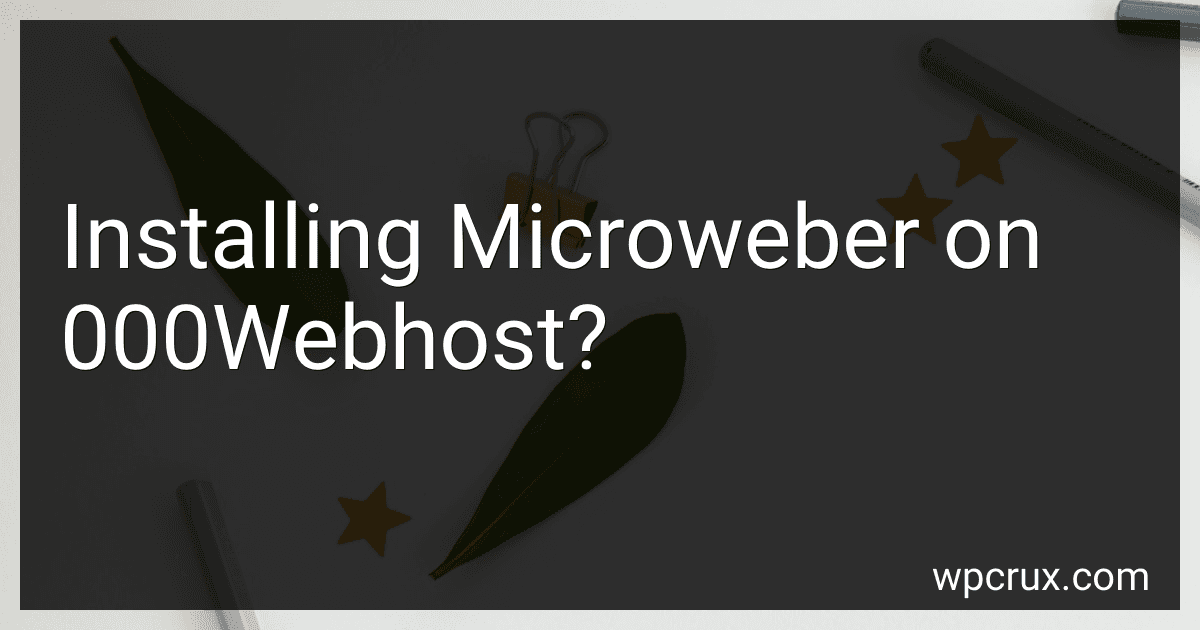 Installing Microweber on 000Webhost? image