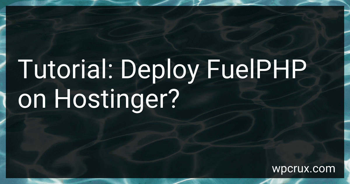 Tutorial: Deploy FuelPHP on Hostinger? image