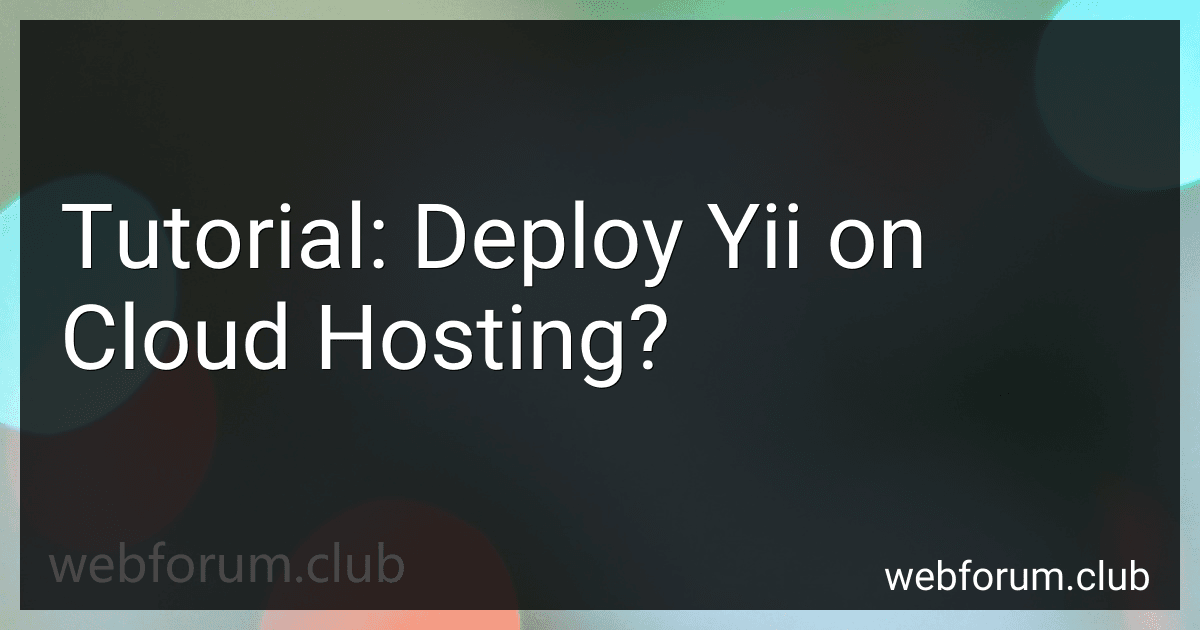 Tutorial: Deploy Yii on Cloud Hosting? image