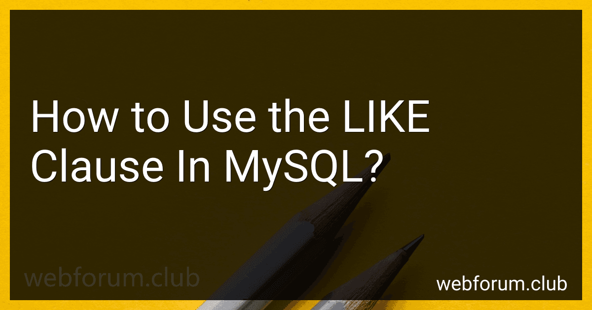 How to Use the LIKE Clause In MySQL? image