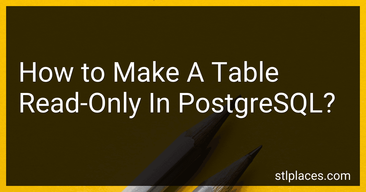 How to Make A Table Read-Only In PostgreSQL? image