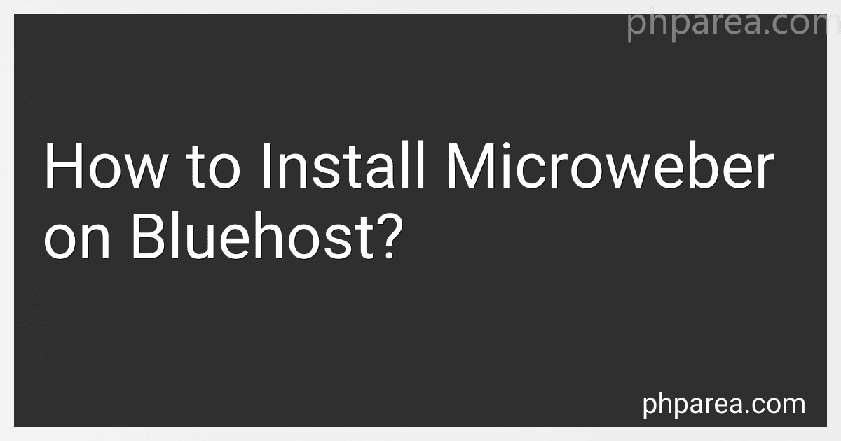 How to Install Microweber on Bluehost? image