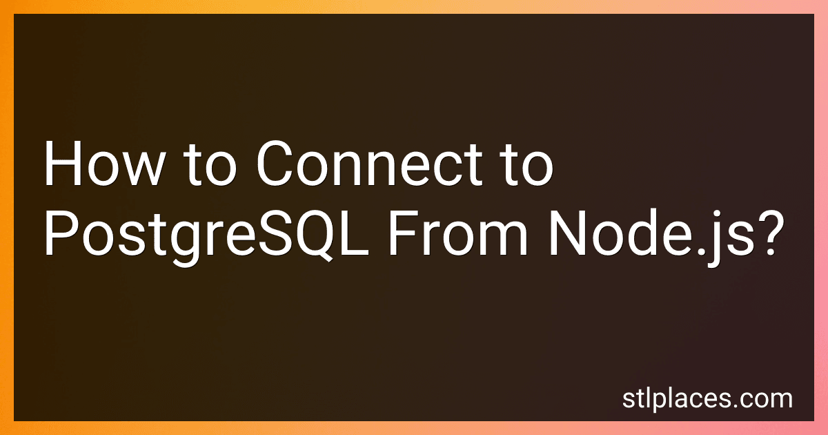 How to Connect to PostgreSQL From Node.js? image