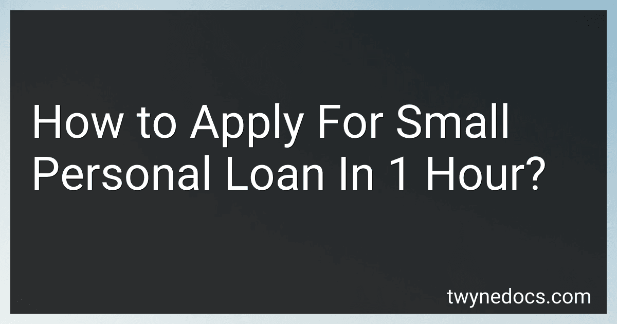 How to Apply For Small Personal Loan In 1 Hour? image