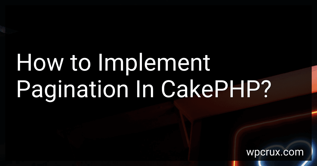 How to Implement Pagination In CakePHP? image