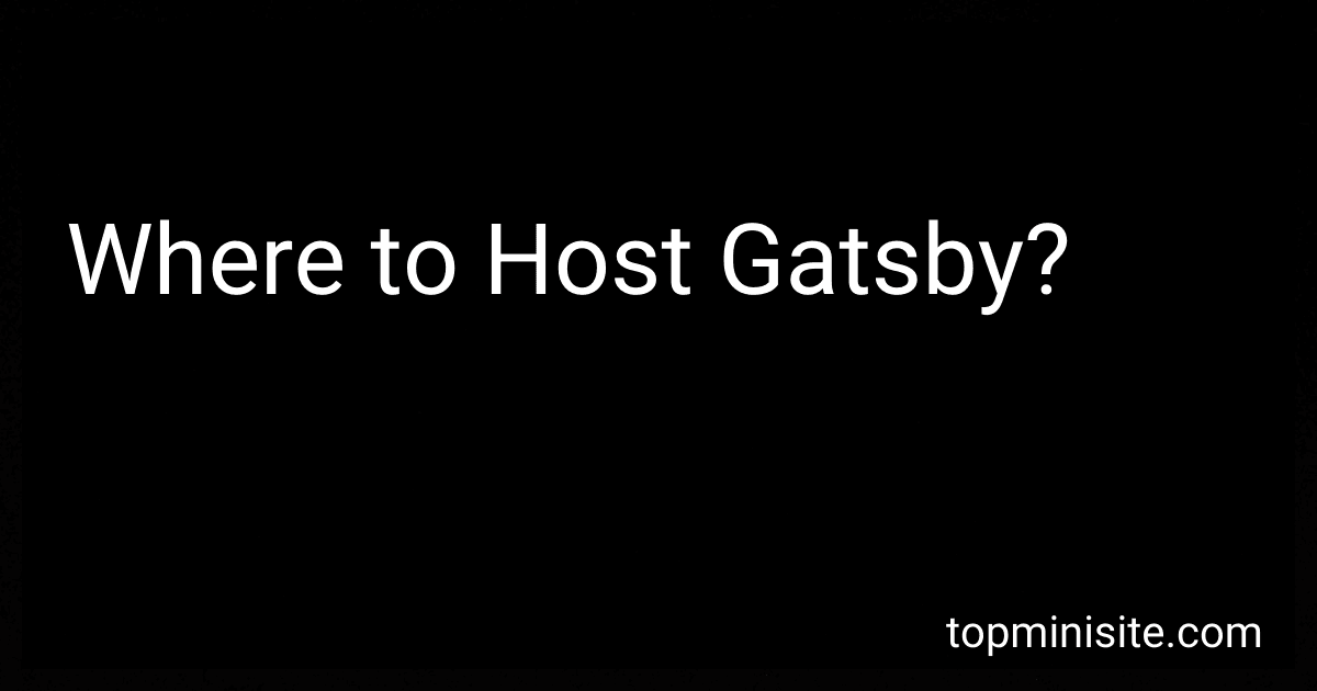 Where to Host Gatsby? image