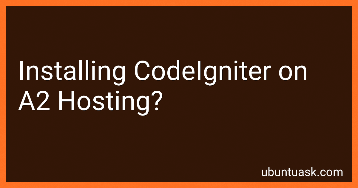 Installing CodeIgniter on A2 Hosting? image